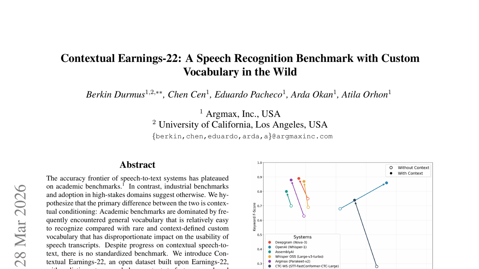 Contextual Earnings-22: 실제 환경에서 맞춤형 어휘를 갖춘 음성 인식 벤치마크