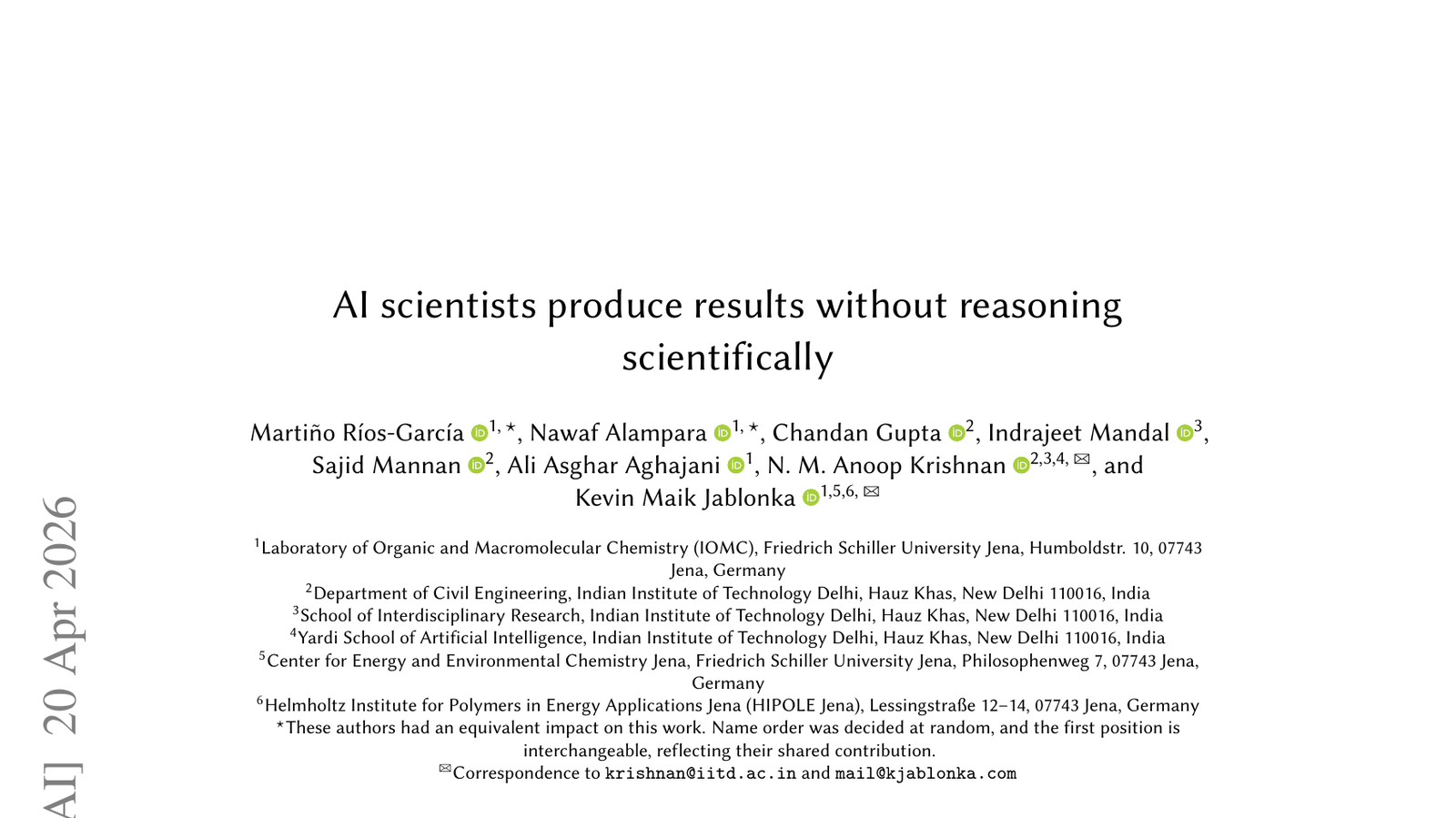 AI 과학자들, 과학적 추론 없이 결과 도출