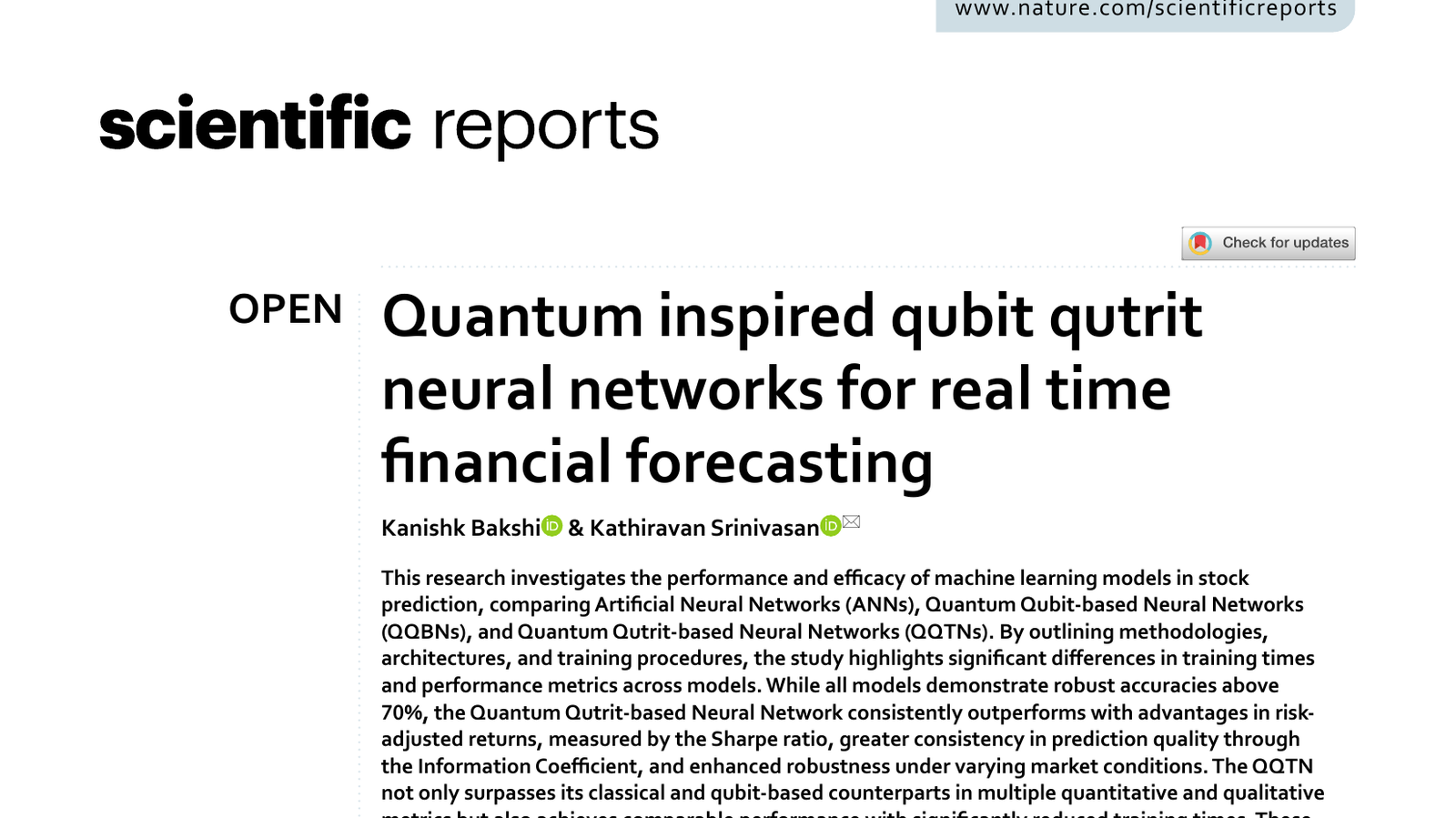 실시간 금융 예측을 위한 양자 영감을 받은 큐비트 큐트릿 신경망
